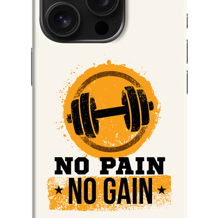 No Pain No Gain iPhone 16 Pro Hard Case Back Cover by Casekaro