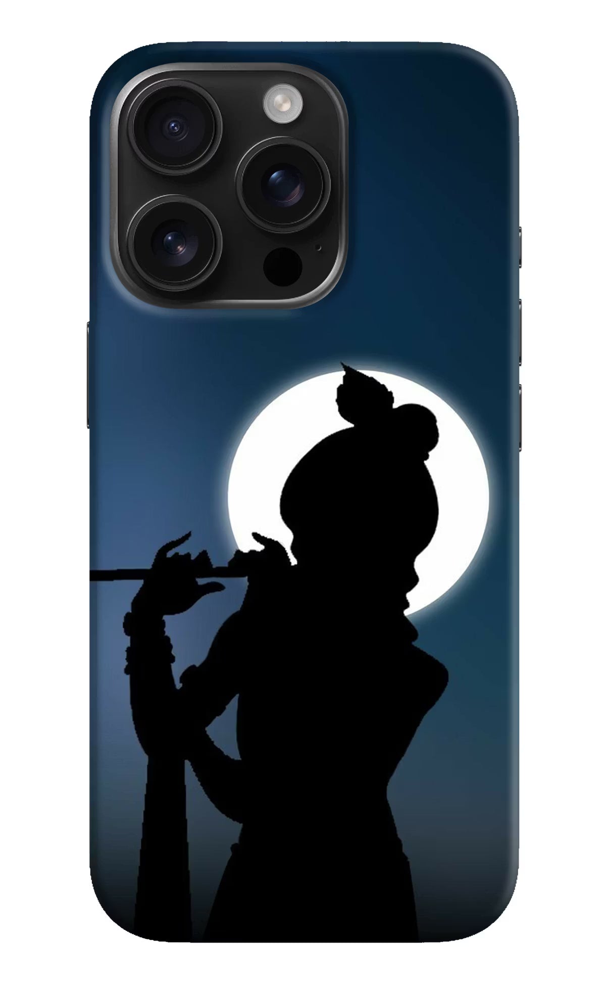 Shri Krishna Silhouette iPhone 16 Pro Hard Case Back Cover by Casekaro