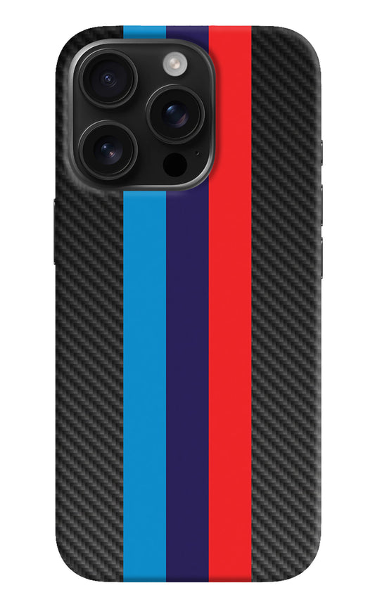 BMW Stripes Pattern iPhone 16 Pro Back Cover