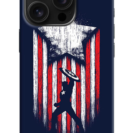 Captain America Marvel Art iPhone 16 Pro Hard Case Back Cover by Casekaro