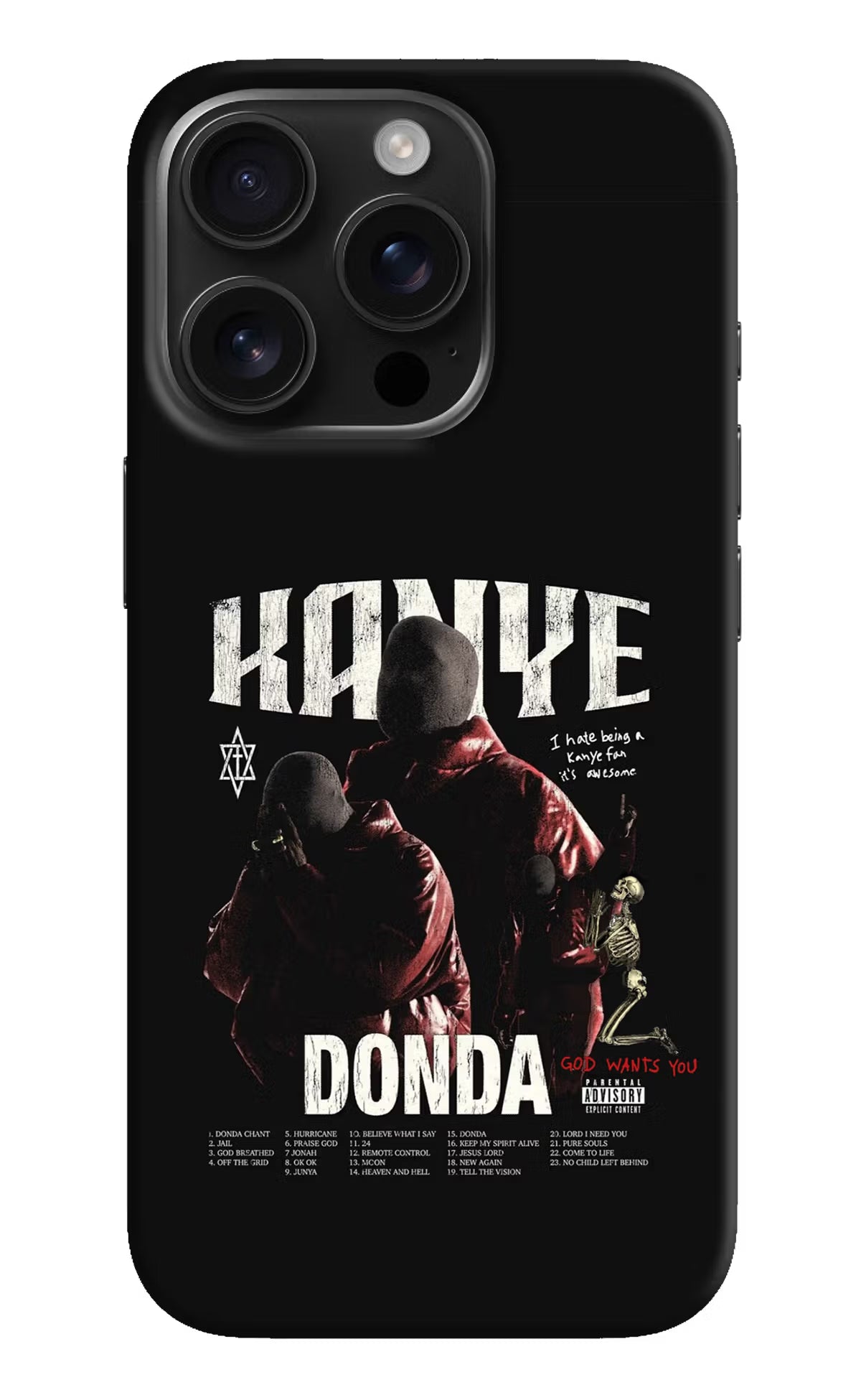 Donda Kanye West iPhone 16 Pro Hard Case Back Cover by Casekaro
