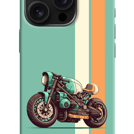 Striped Moto Drift iPhone 16 Pro Hard Case Back Cover by Casekaro