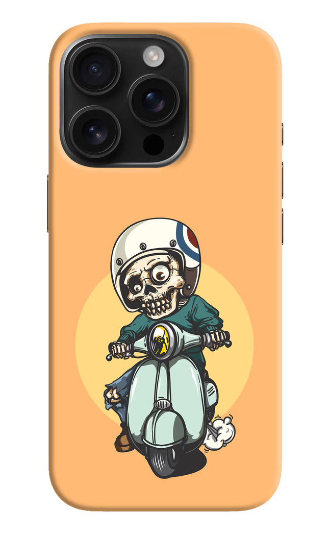 Undead Biker iPhone 16 Pro Hard Case Back Cover by Casekaro