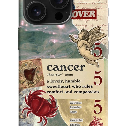 Cancer Zodiac iPhone 16 Pro Hard Case Back Cover by Casekaro