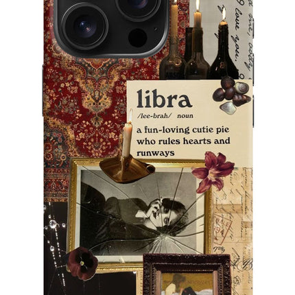 Libra Zodiac iPhone 16 Pro Hard Case Back Cover by Casekaro