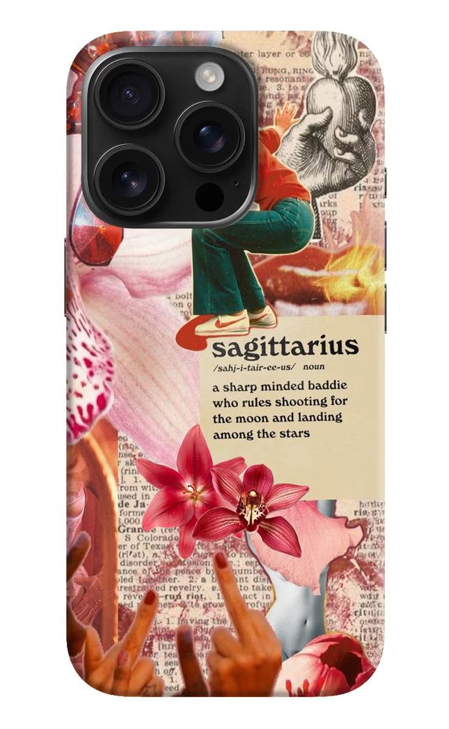Sagittarius Zodiac iPhone 16 Pro Hard Case Back Cover by Casekaro
