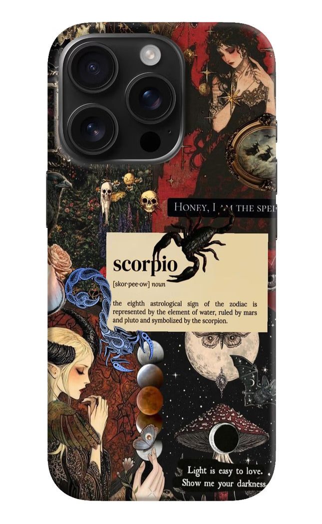 Scorpio Zodiac iPhone 16 Pro Hard Case Back Cover by Casekaro