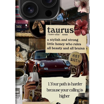 Taurus Zodiac iPhone 16 Pro Hard Case Back Cover by Casekaro