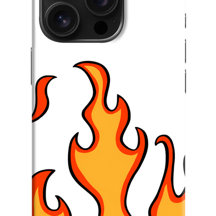 Fired Up – White iPhone 16 Pro Hard Case Back Cover by Casekaro