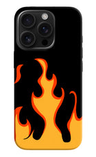 Fired Up – Black iPhone 16 Pro Hard Case Back Cover by Casekaro