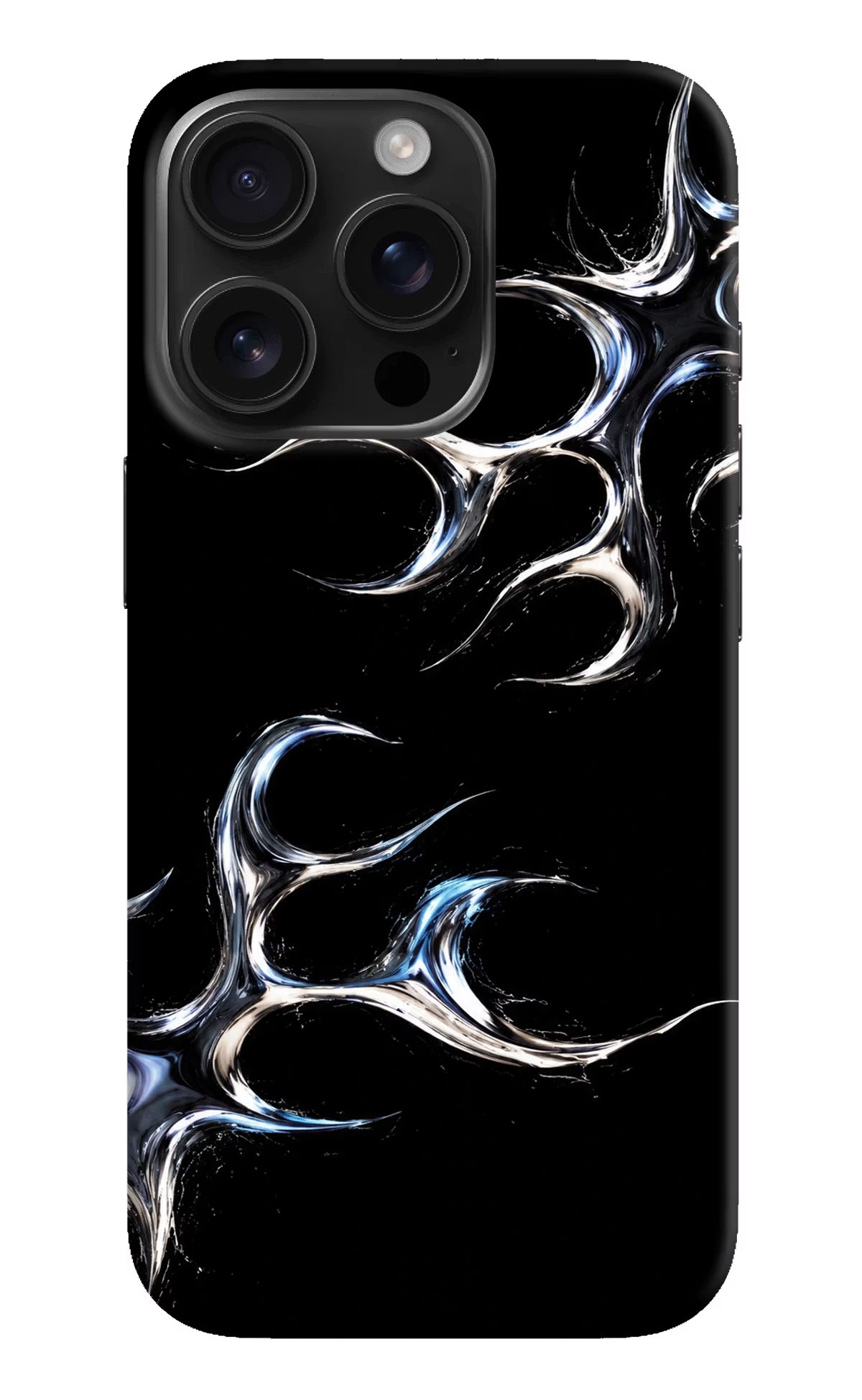 Chrome Tribal iPhone 16 Pro Hard Case Back Cover by Casekaro
