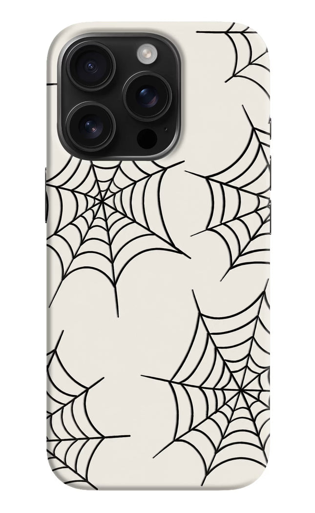 Spider Web iPhone 16 Pro Hard Case Back Cover by Casekaro