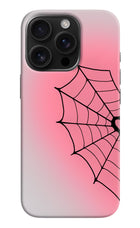 Pink Web iPhone 16 Pro Hard Case Back Cover by Casekaro