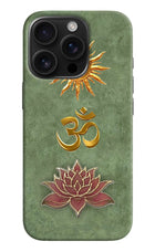 Om & Lotus iPhone 16 Pro Back Cover