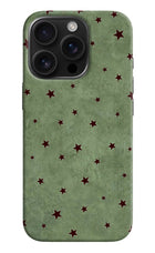 Green Stars iPhone 16 Pro Hard Case Back Cover by Casekaro