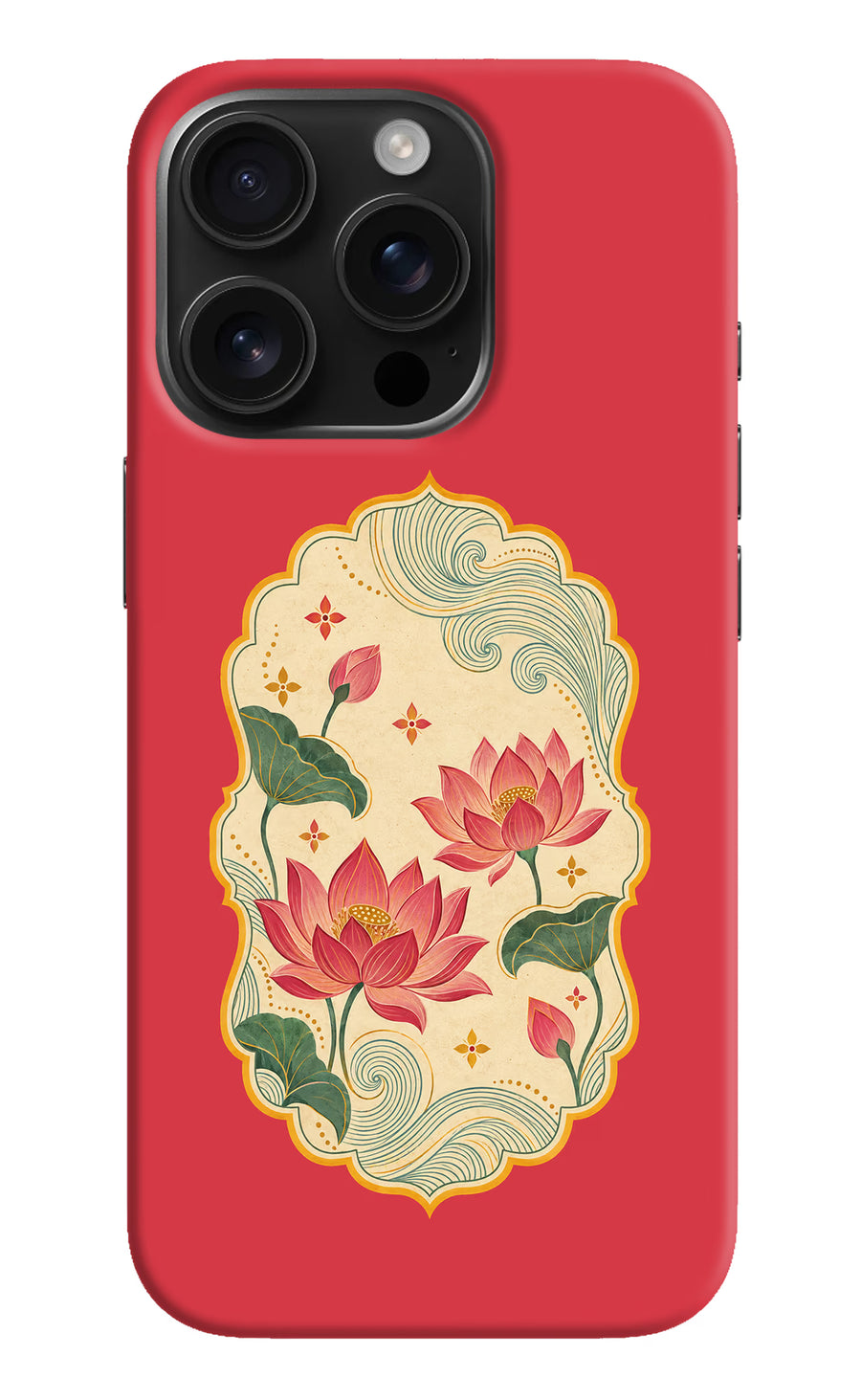Pink Lotus iPhone 16 Pro Back Cover, Hard case