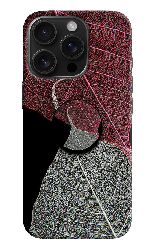 Leaf Pattern iPhone 16 Pro Pop Case