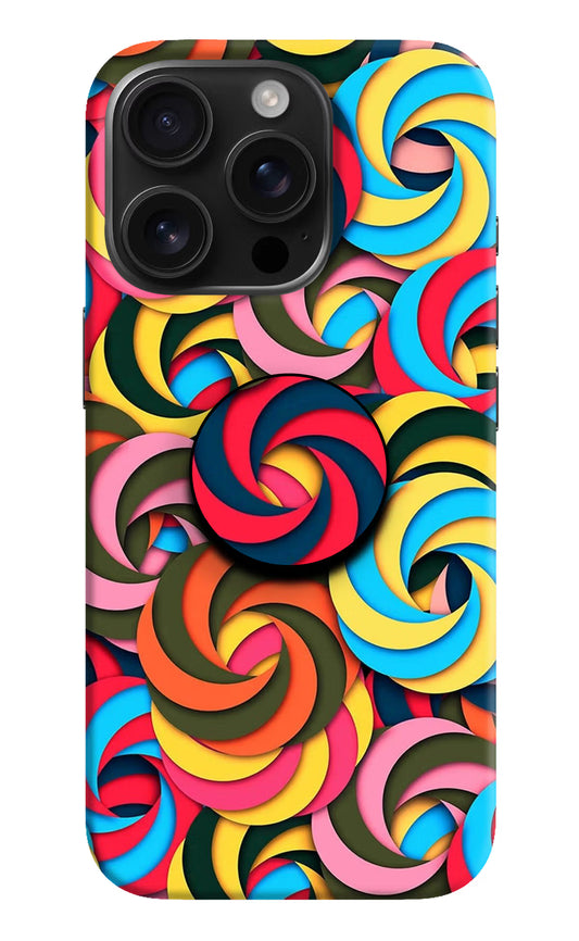 Spiral Pattern iPhone 16 Pro Pop Case by Casekaro