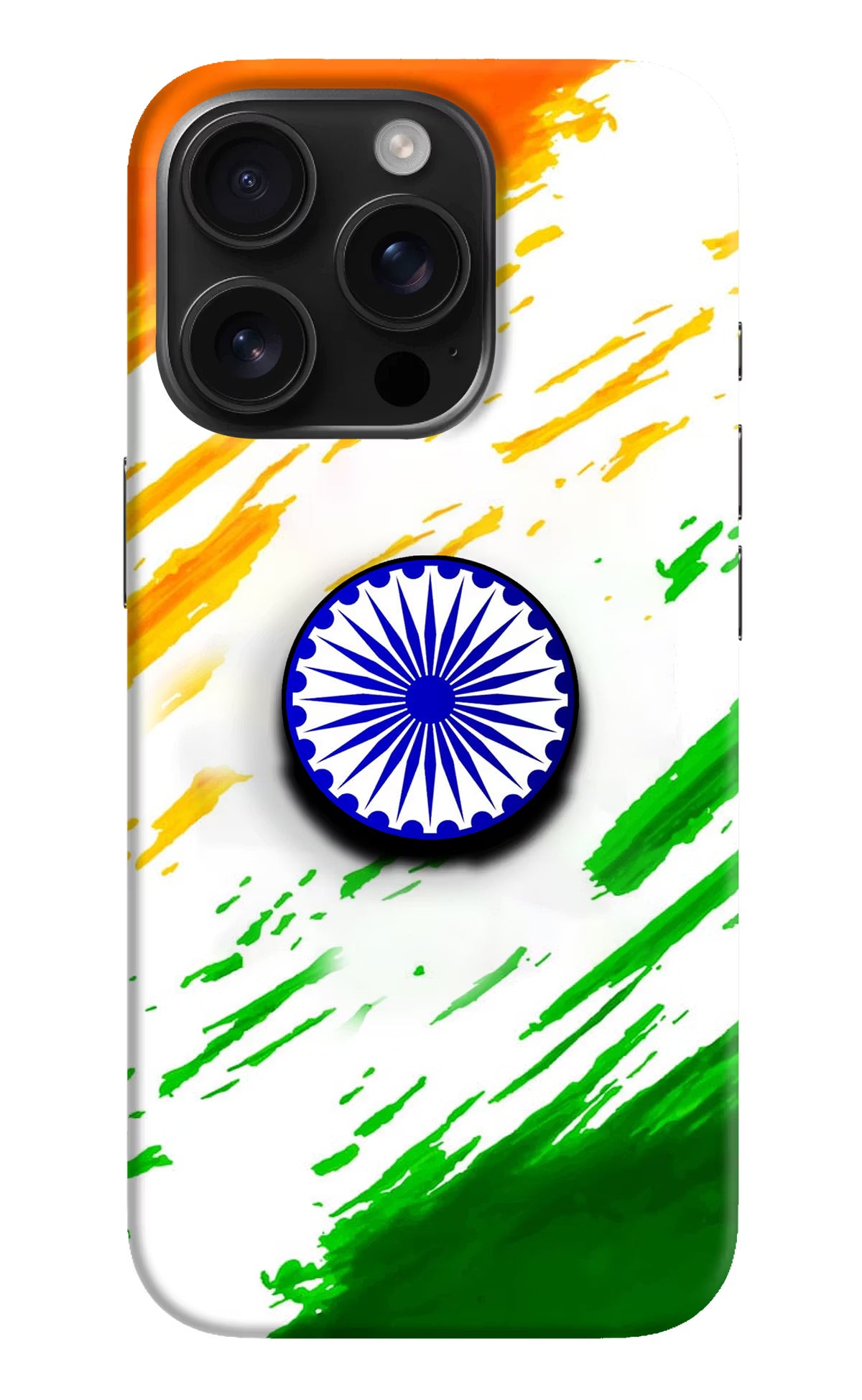 Indian Flag Ashoka Chakra iPhone 16 Pro Pop Case by Casekaro