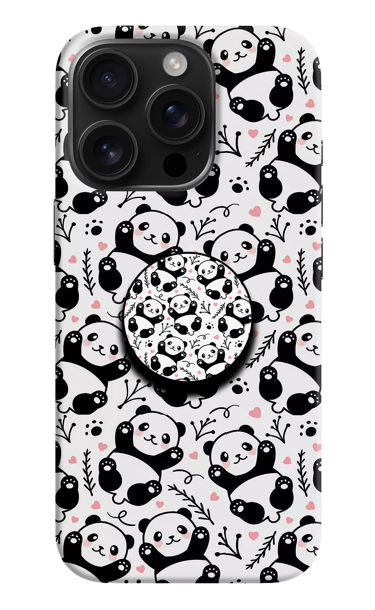 Cute Panda iPhone 16 Pro Pop Case