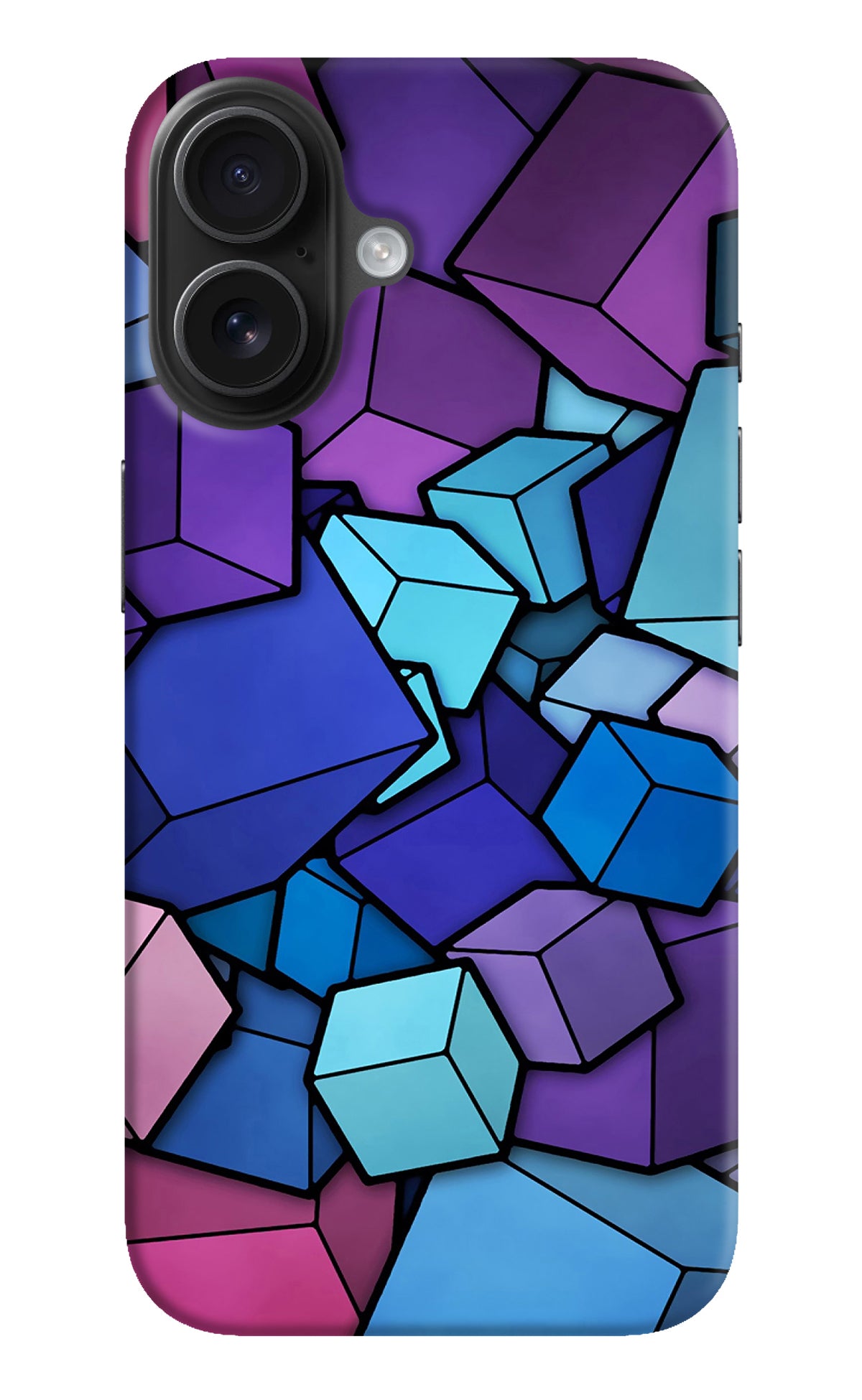 Cubic Abstract iPhone 16 Plus Back Cover