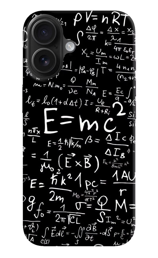 Physics Formula iPhone 16 Plus Hard Case Back Cover by Casekaro