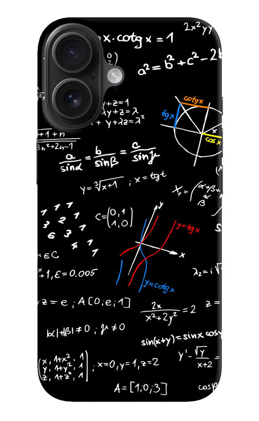 Mathematics Formula iPhone 16 Plus Hard Case Back Cover by Casekaro