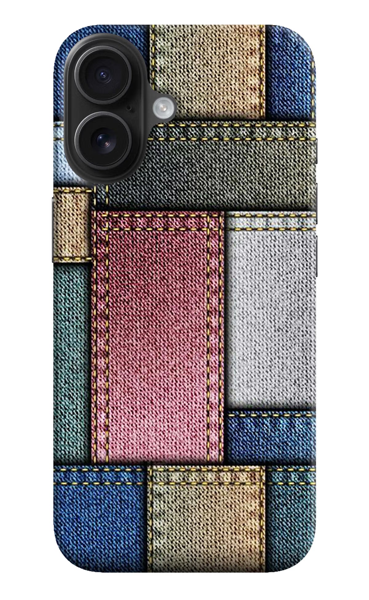 Multicolor Jeans iPhone 16 Plus Hard Case Back Cover by Casekaro