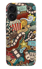 Cinema Abstract iPhone 16 Plus Hard Case Back Cover by Casekaro