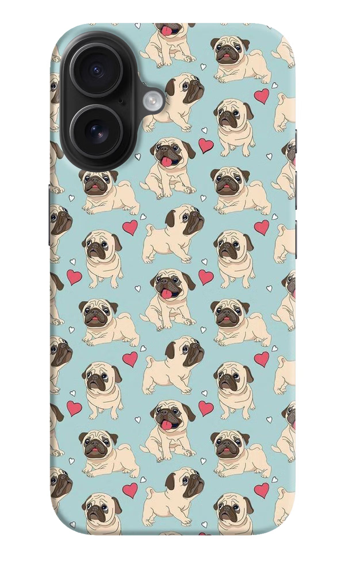 Pug Dog iPhone 16 Plus Hard Case Back Cover by Casekaro