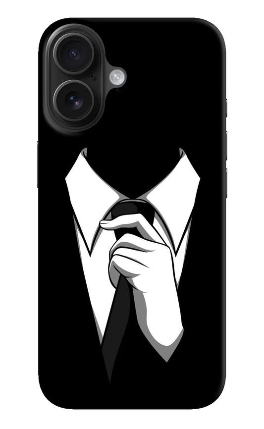 Black Tie iPhone 16 Plus Hard Case Back Cover by Casekaro