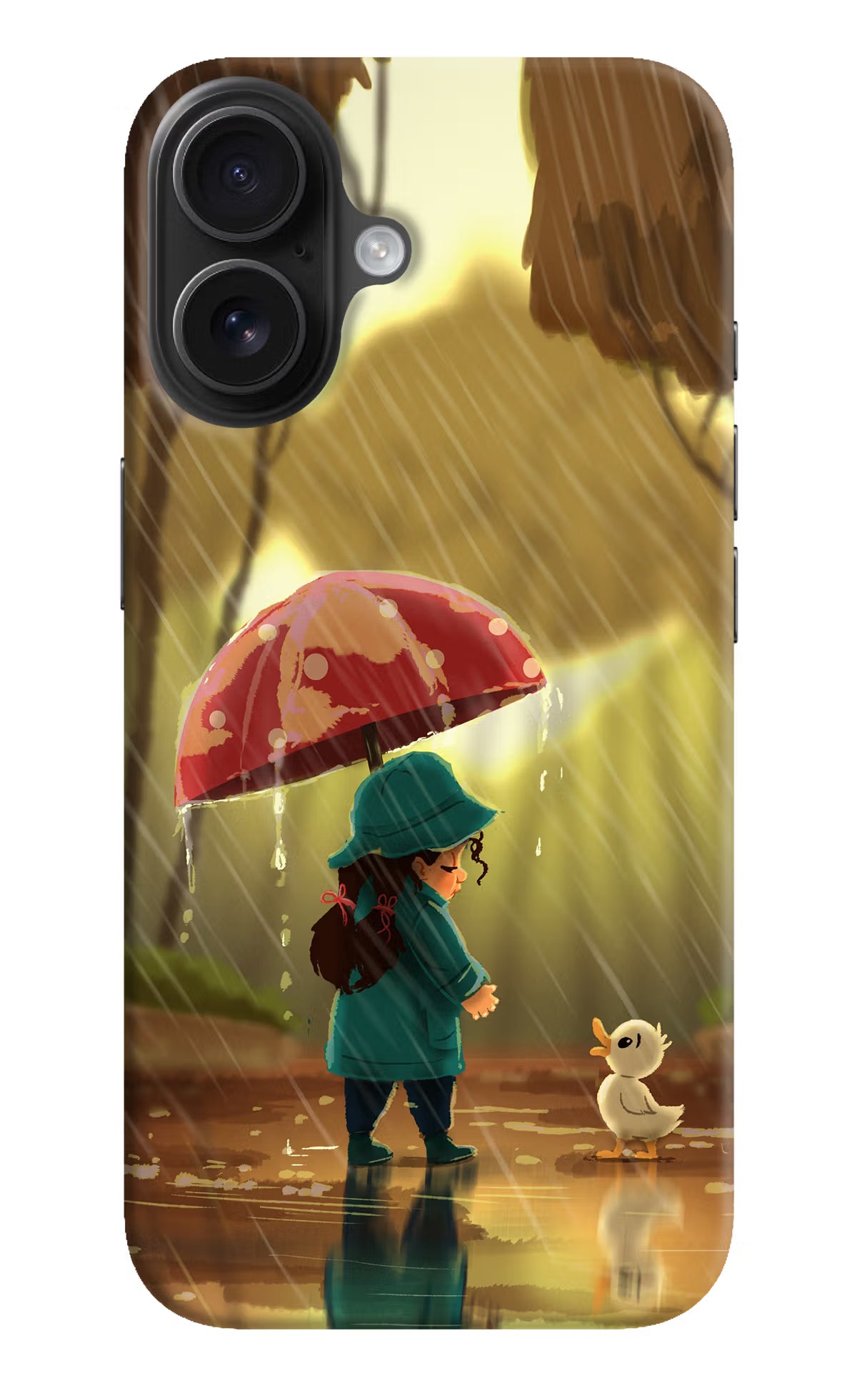 Rainy Day iPhone 16 Plus Hard Case Back Cover by Casekaro