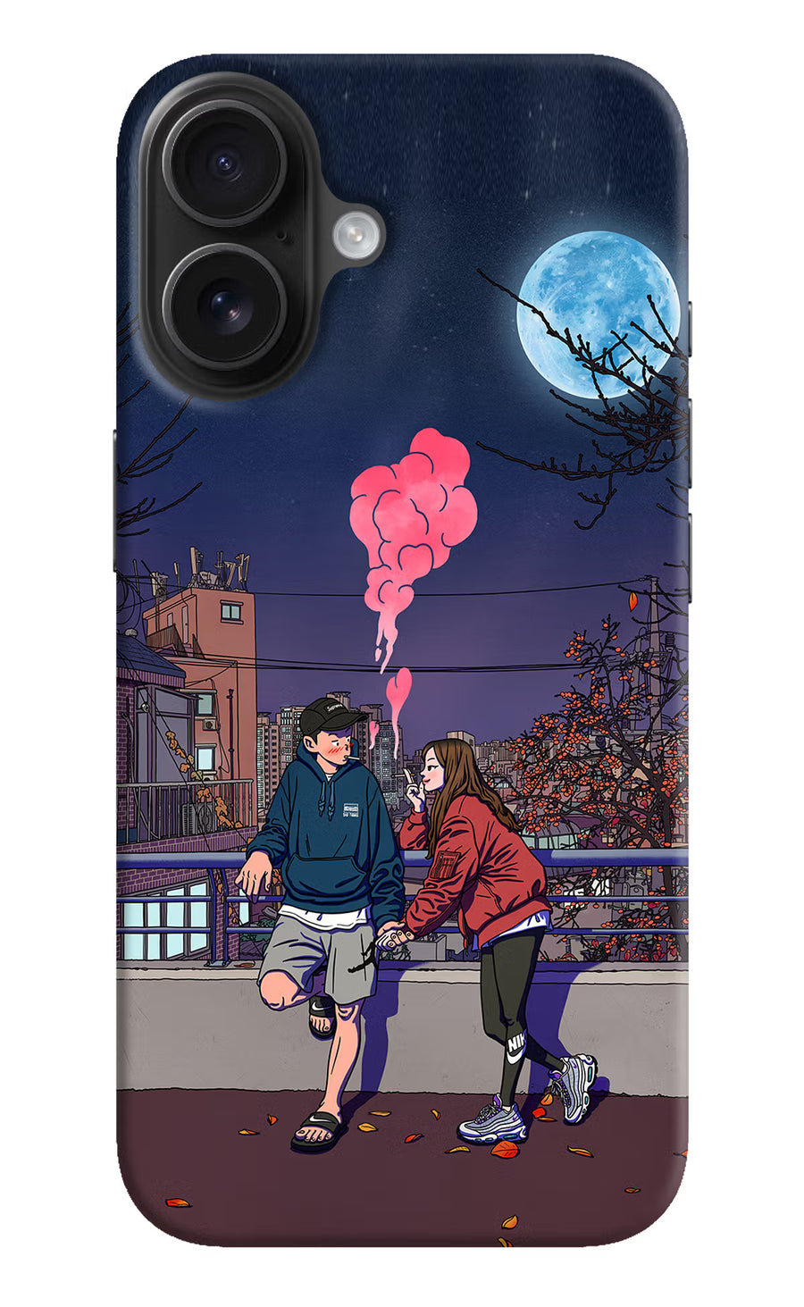 Chilling Couple iPhone 16 Plus Back Cover, Hard case