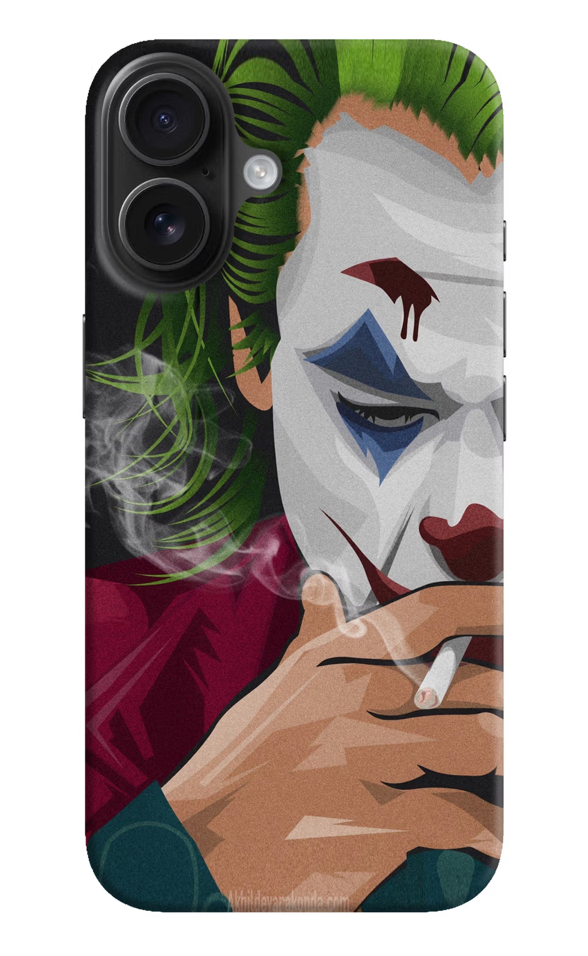 Joker Smoking iPhone 16 Plus Hard Case Back Cover by Casekaro