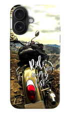 Ride More Worry Less iPhone 16 Plus Hard Case Back Cover by Casekaro
