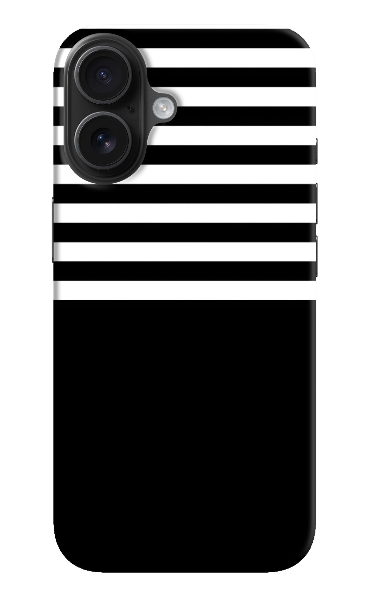 Black and White Print iPhone 16 Plus Back Cover