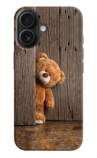 Teddy Wooden iPhone 16 Plus Hard Case Back Cover by Casekaro