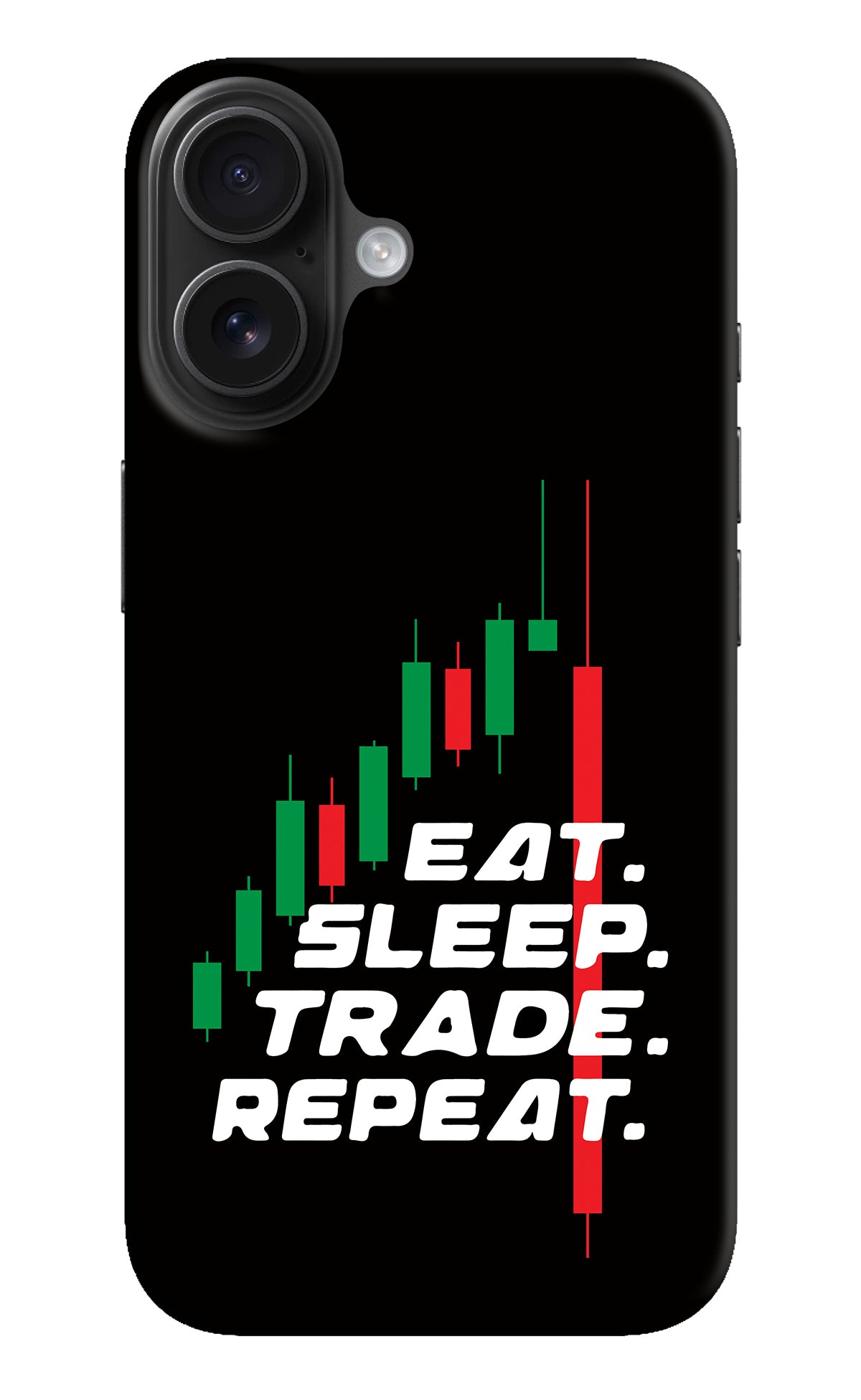 Eat Sleep Trade Repeat iPhone 16 Plus Back Cover