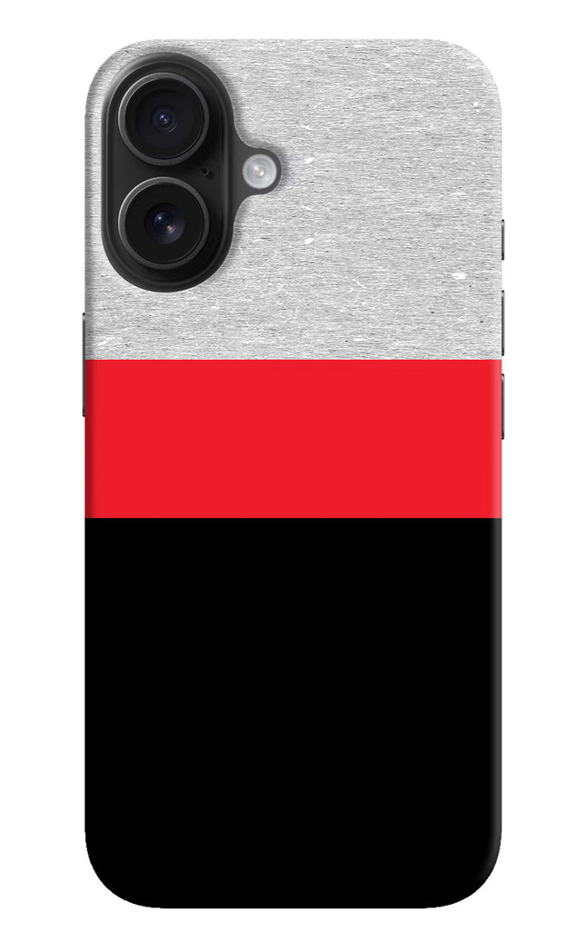 Tri Color Pattern iPhone 16 Plus Hard Case Back Cover by Casekaro