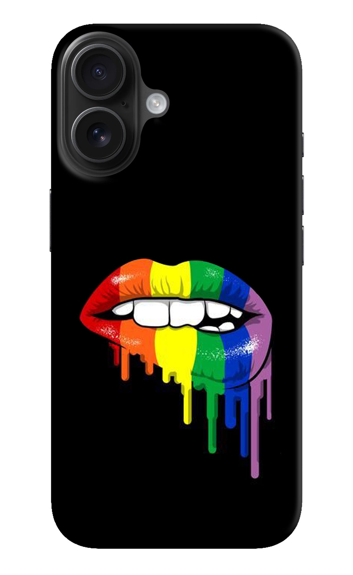 Lips Biting iPhone 16 Plus Back Cover