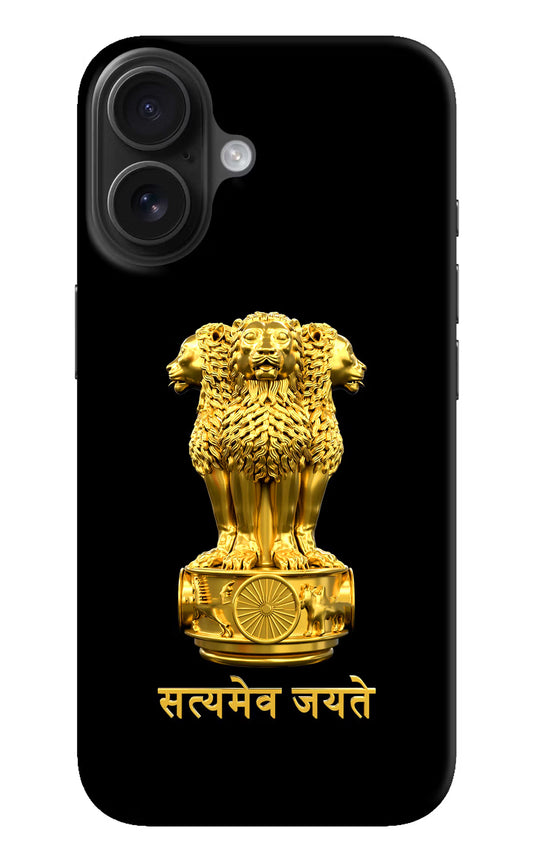 Satyamev Jayate Golden iPhone 16 Plus Hard Case Back Cover by Casekaro