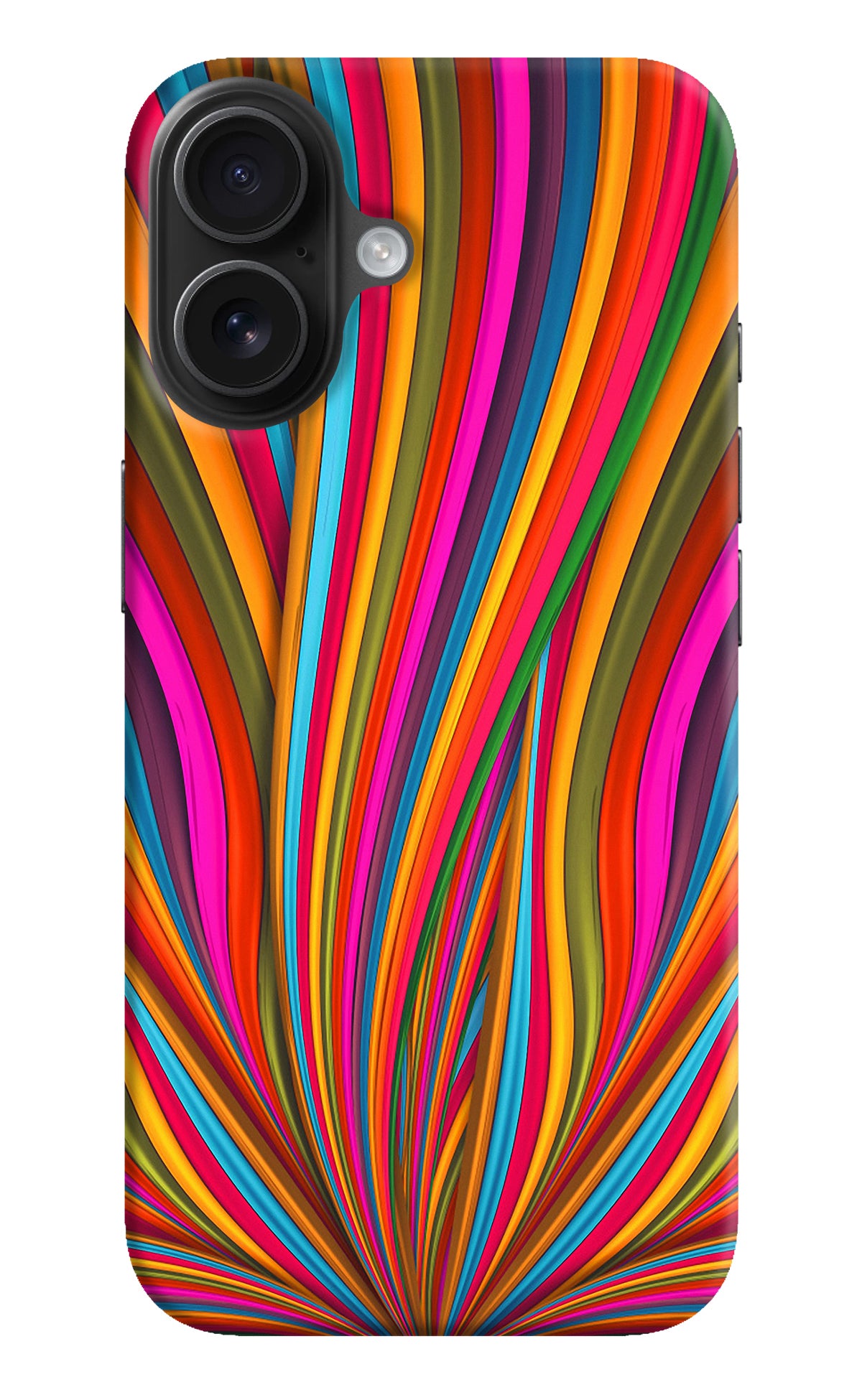 Trippy Wavy iPhone 16 Plus Back Cover