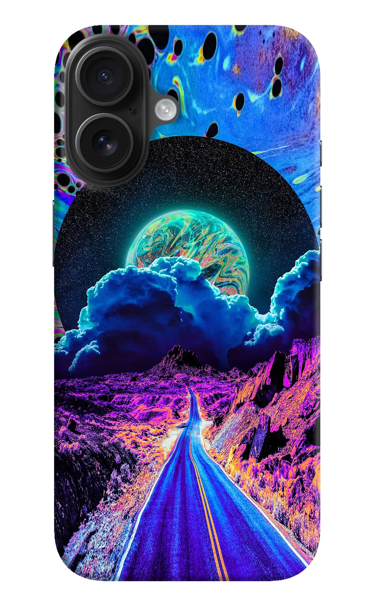 Psychedelic Painting iPhone 16 Plus Back Cover