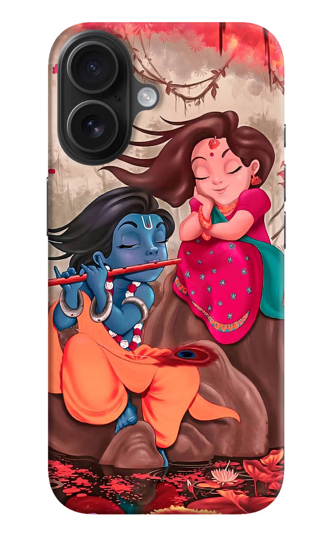 Radhe Krishna iPhone 16 Plus Hard Case Back Cover by Casekaro