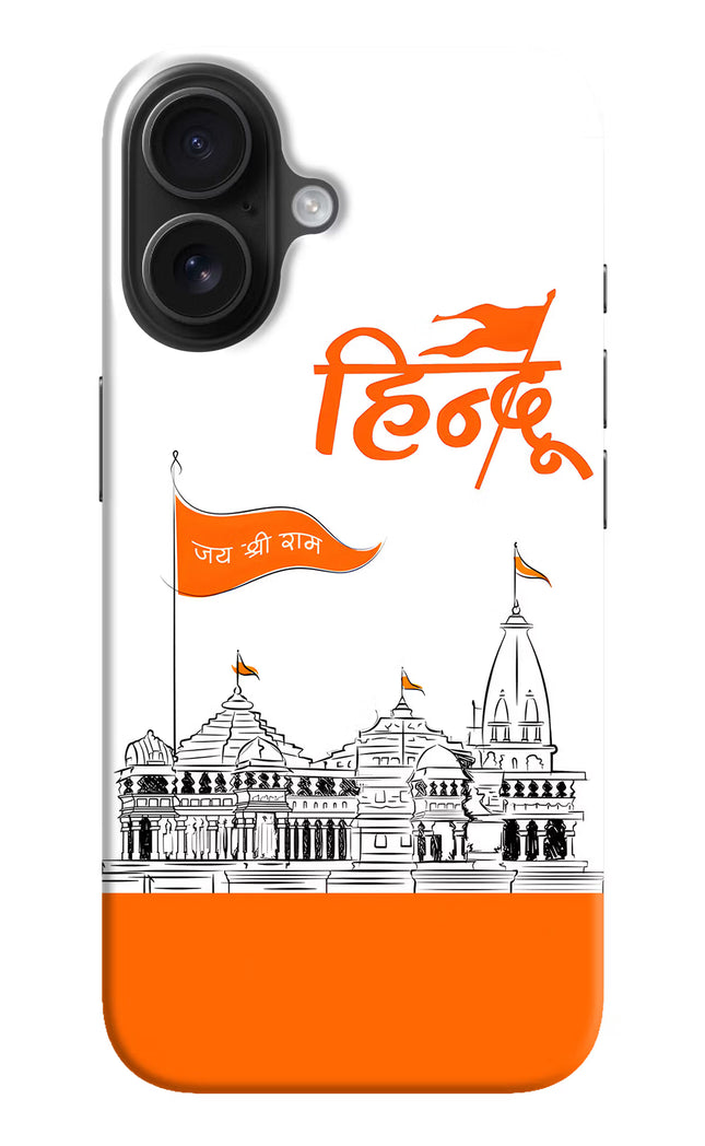 Jai Shree Ram Hindu iPhone 16 Plus Hard Case Back Cover by Casekaro