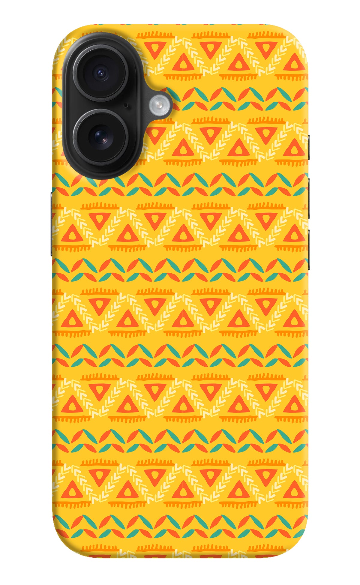 Tribal Pattern iPhone 16 Plus Back Cover