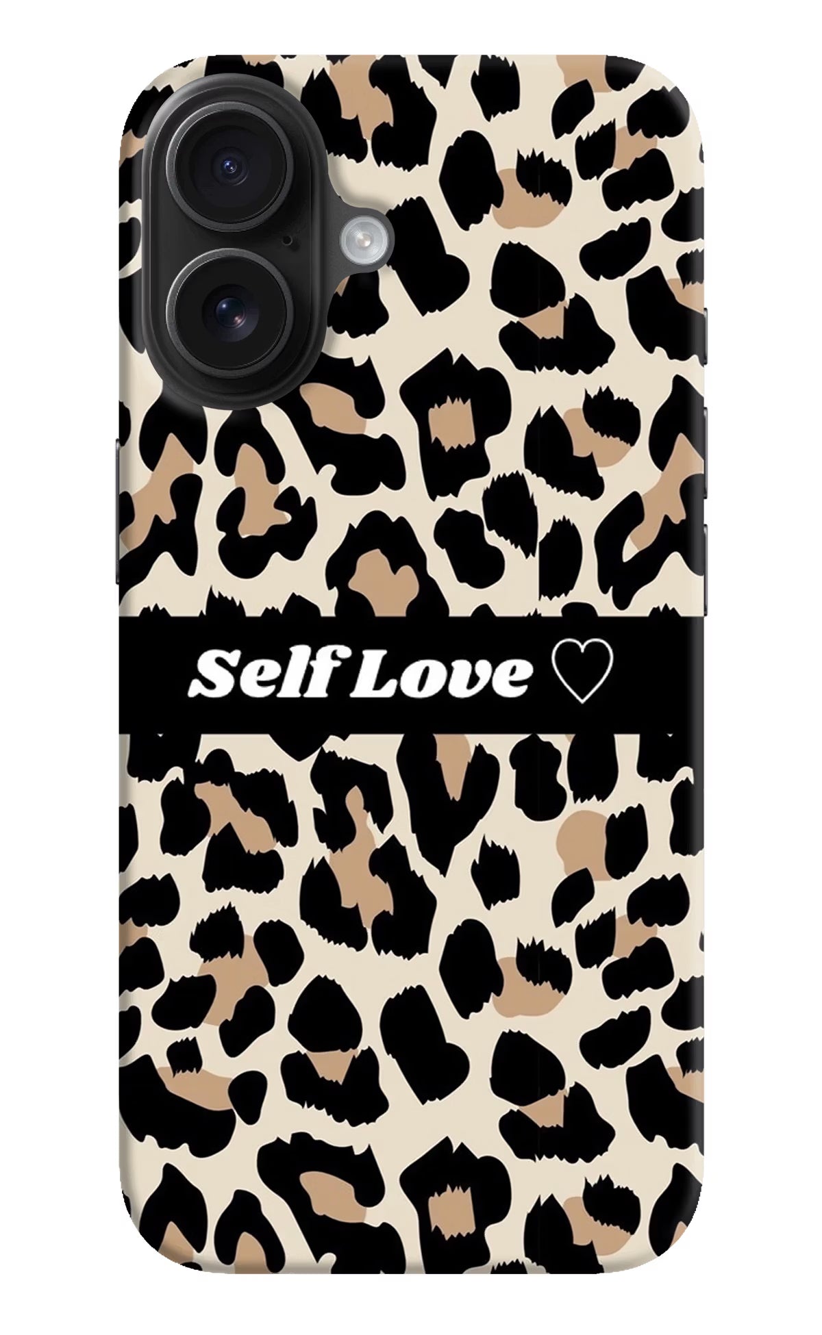 Leopard Print Self Love iPhone 16 Plus Hard Case Back Cover by Casekaro