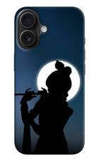 Shri Krishna Silhouette iPhone 16 Plus Hard Case Back Cover by Casekaro