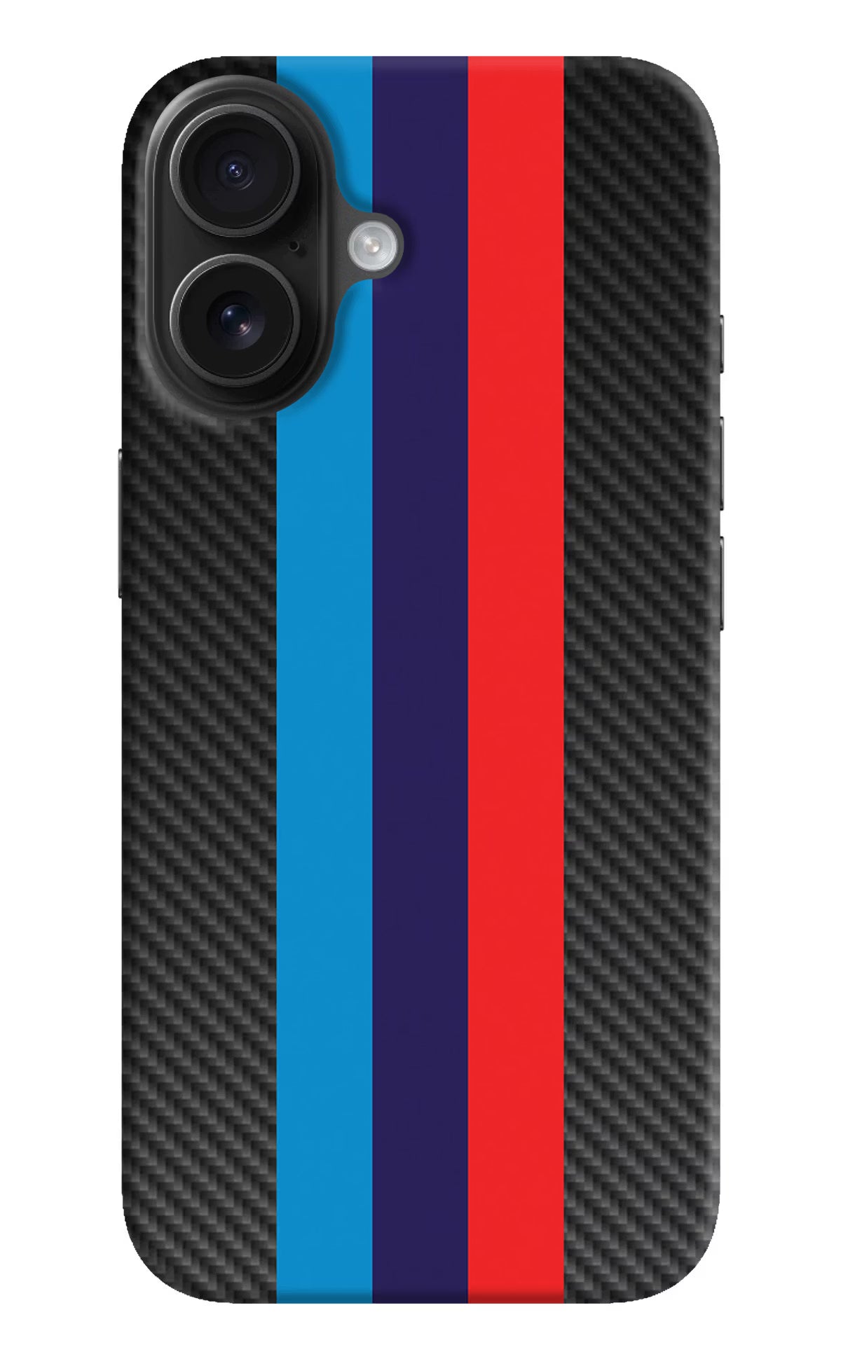 BMW Stripes Pattern iPhone 16 Plus Hard Case Back Cover by Casekaro