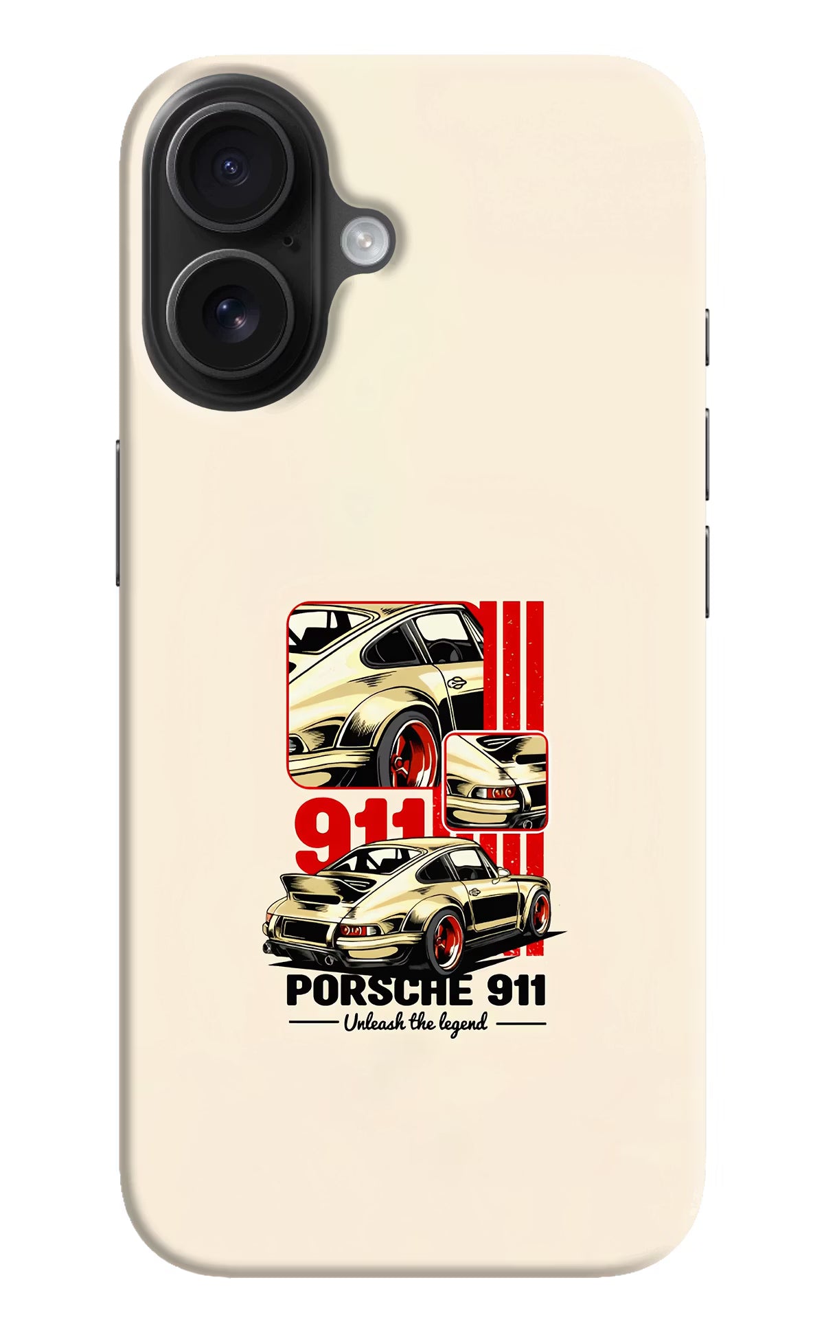 Classic Porsche 911 iPhone 16 Plus Hard Case Back Cover by Casekaro